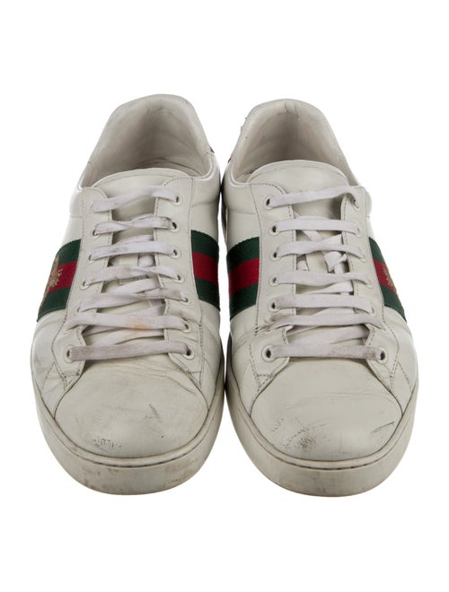 Gucci Web Accent Leather Sneakers