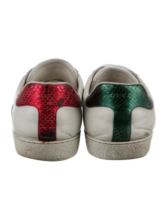 Gucci Web Accent Leather Sneakers