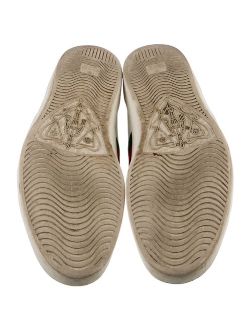 Gucci Web Accent Leather Sneakers