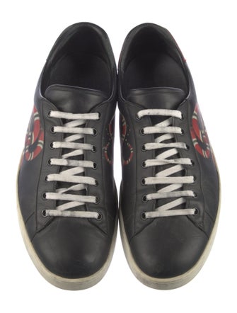 Gucci Leather Graphic Print Sneakers