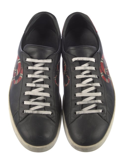 Gucci Leather Graphic Print Sneakers