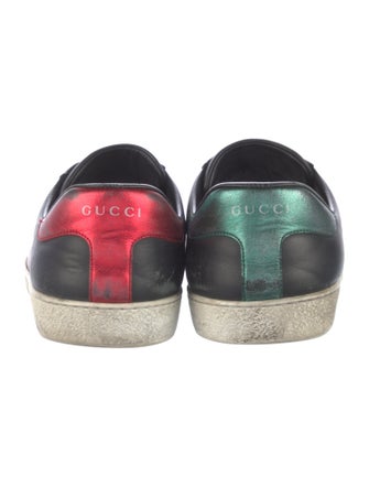 Gucci Leather Graphic Print Sneakers