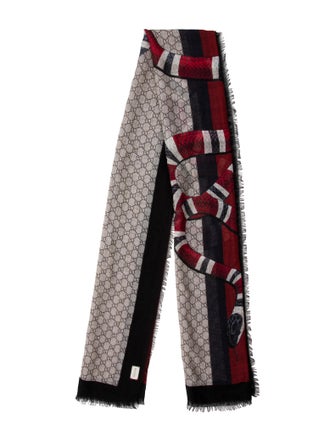 Gucci Wool GG Supreme Scarf