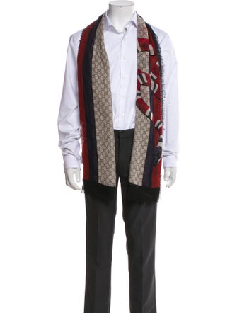 Gucci Wool GG Supreme Scarf