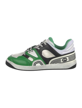 Gucci Leather Colorblock Pattern Sneakers