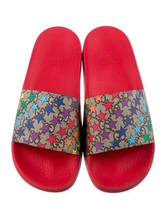 Gucci Coated Canvas Slides