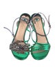 Gucci Faux Pearl Accents Leather Sandals