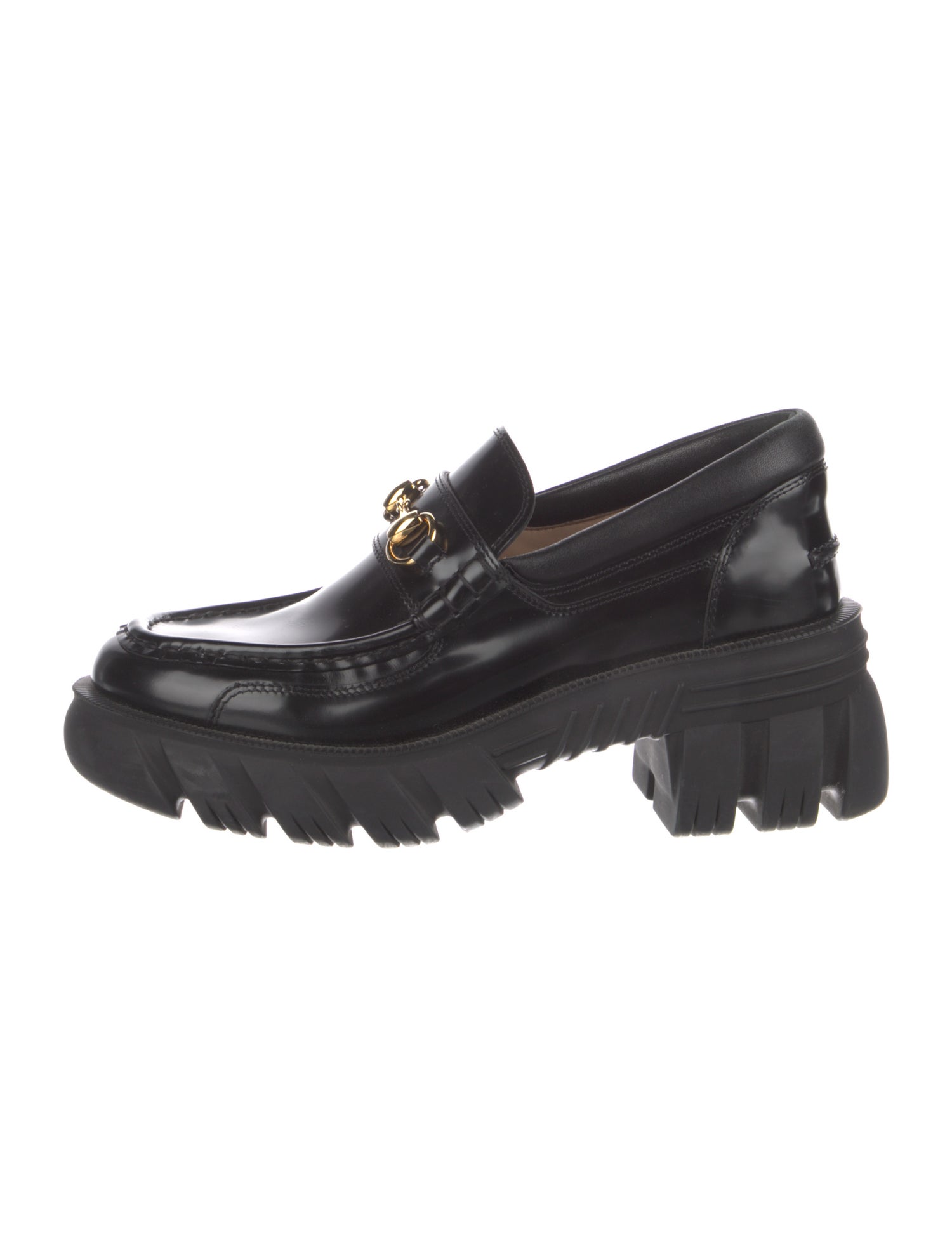 Gucci Horsebit Accent Leather Loafers