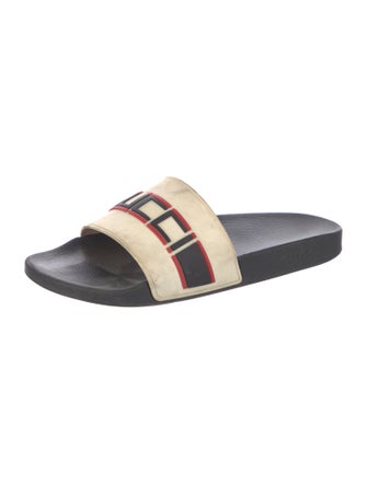 Gucci Sylvie Web Accent Rubber Slides
