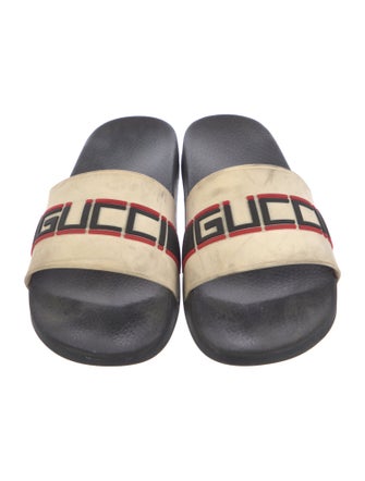 Gucci Sylvie Web Accent Rubber Slides