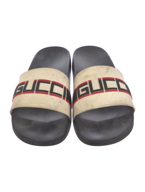 Gucci Sylvie Web Accent Rubber Slides
