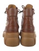 Gucci Interlocking G Logo Leather Combat Boots