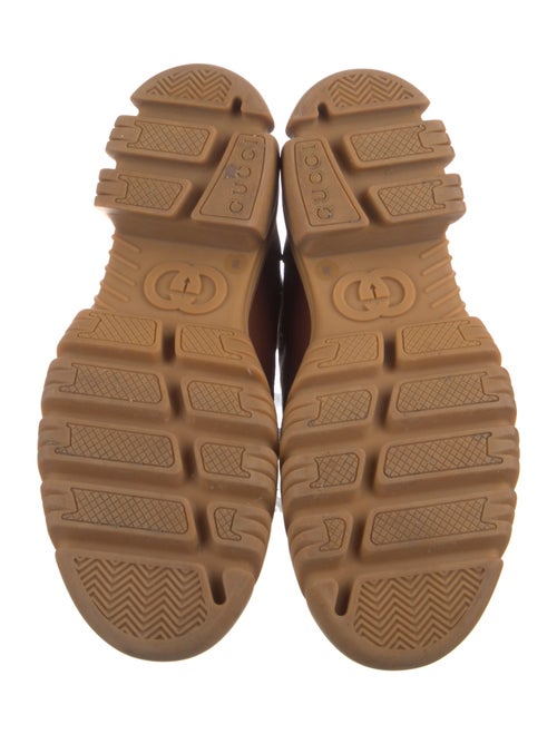 Gucci Interlocking G Logo Leather Combat Boots