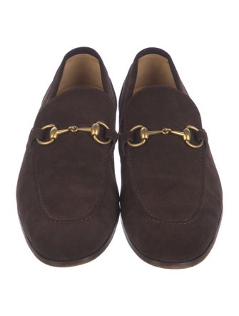 Gucci Horsebit Accent Suede Loafers