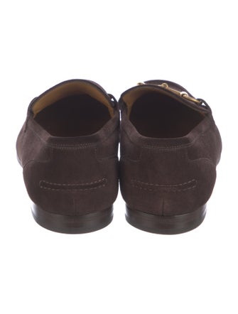 Gucci Horsebit Accent Suede Loafers