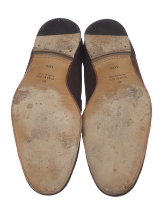 Gucci Horsebit Accent Suede Loafers