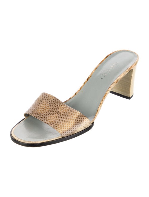 Gucci Leather Patterned Slides