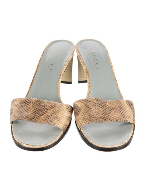 Gucci Leather Patterned Slides