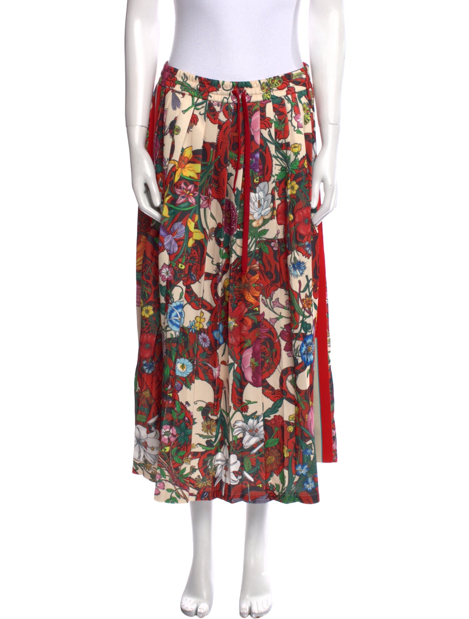 Gucci Floral Print Midi Length Skirt