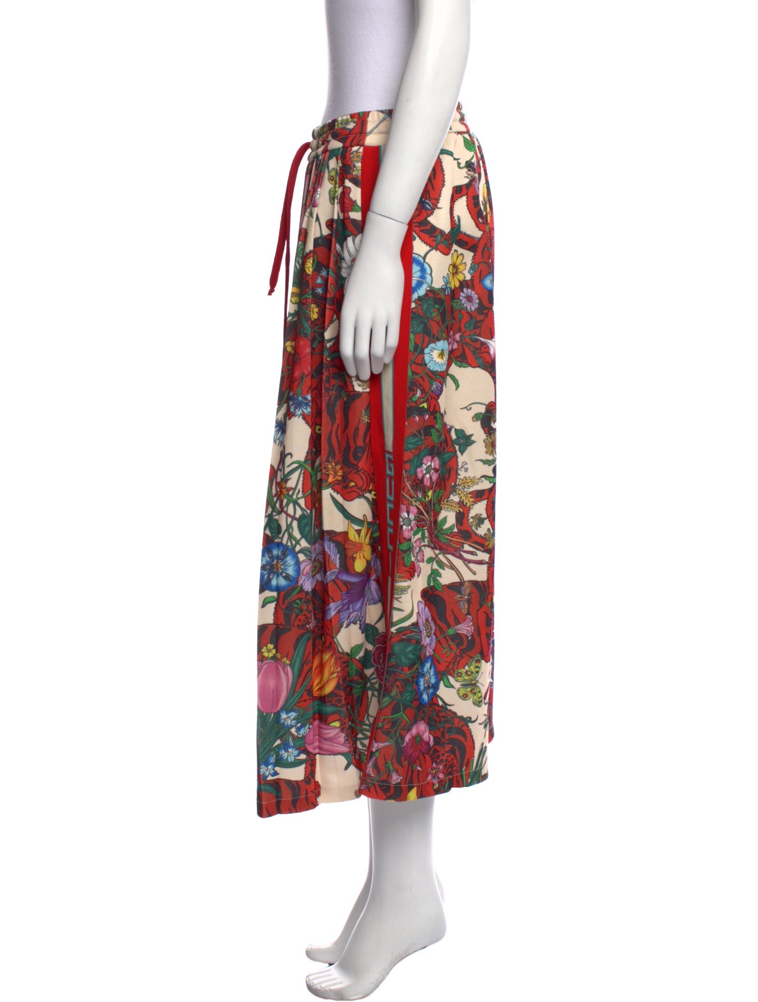 Gucci Floral Print Midi Length Skirt