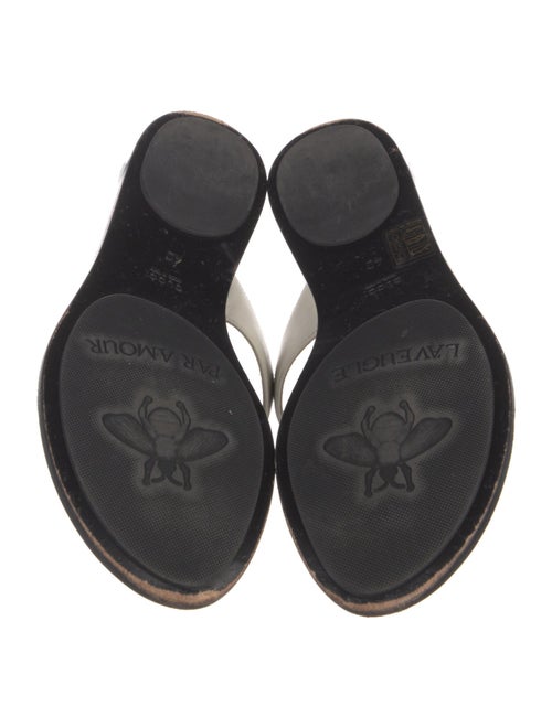 Gucci Double G Logo Leather Slides