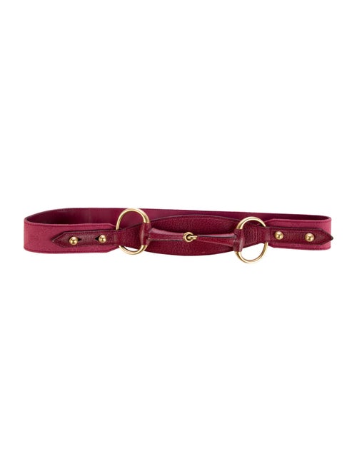 Gucci Horsebit Accent Canvas Waist Belt