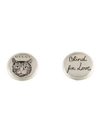 Gucci 'Blind for Love' Cat Stud Earrings