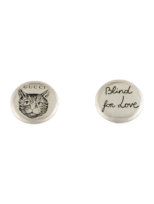 Gucci 'Blind for Love' Cat Stud Earrings