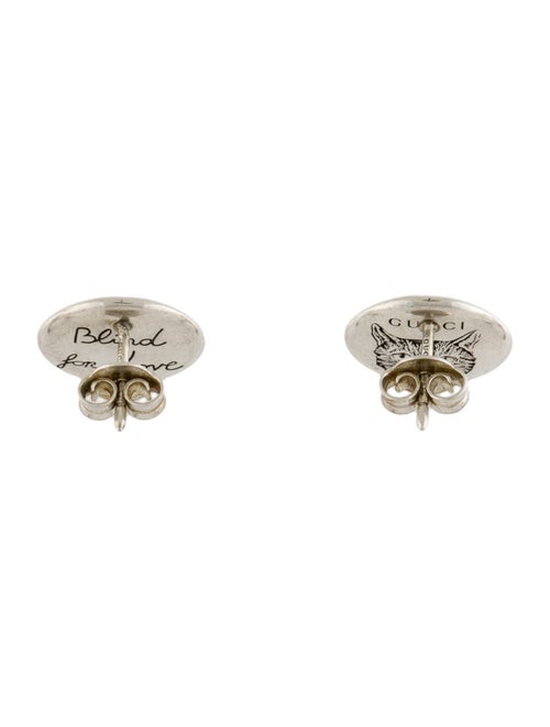 Gucci 'Blind for Love' Cat Stud Earrings