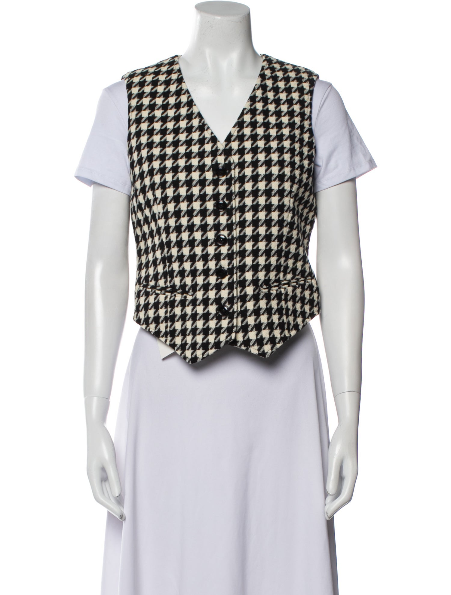 Gucci Houndstooth Wool Vest