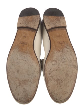 Gucci Web Accent Leather Loafers