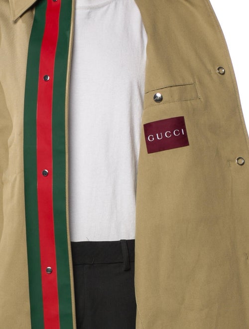 Gucci Web Accent Trench Coat
