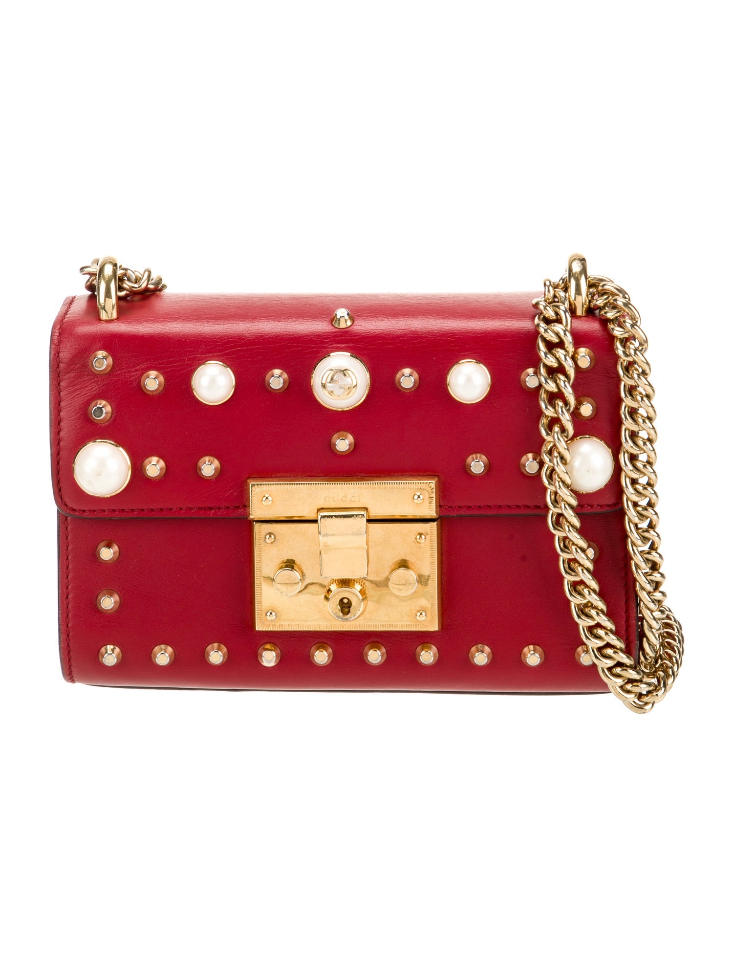 Gucci Faux Pearl Padlock Small