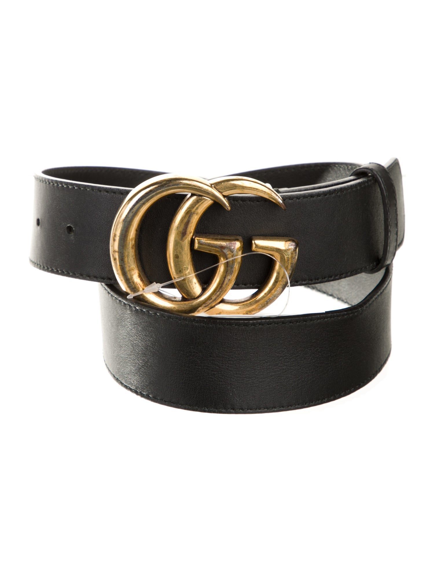 Gucci Double G Logo Leather Belt