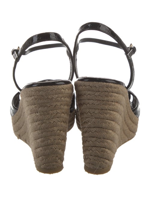 Gucci Microguccissima Pattern Patent Leather Espadrilles