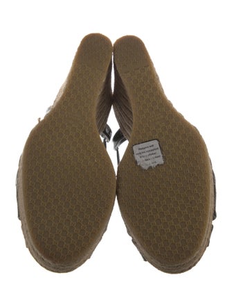 Gucci Microguccissima Pattern Patent Leather Espadrilles