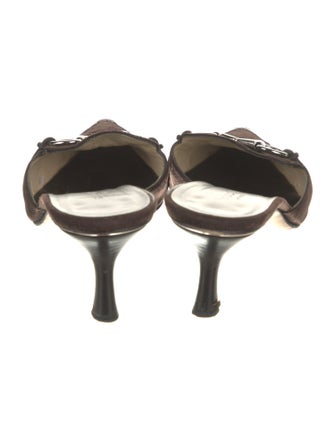 Gucci Horsebit Accent Suede Mules