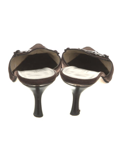 Gucci Horsebit Accent Suede Mules