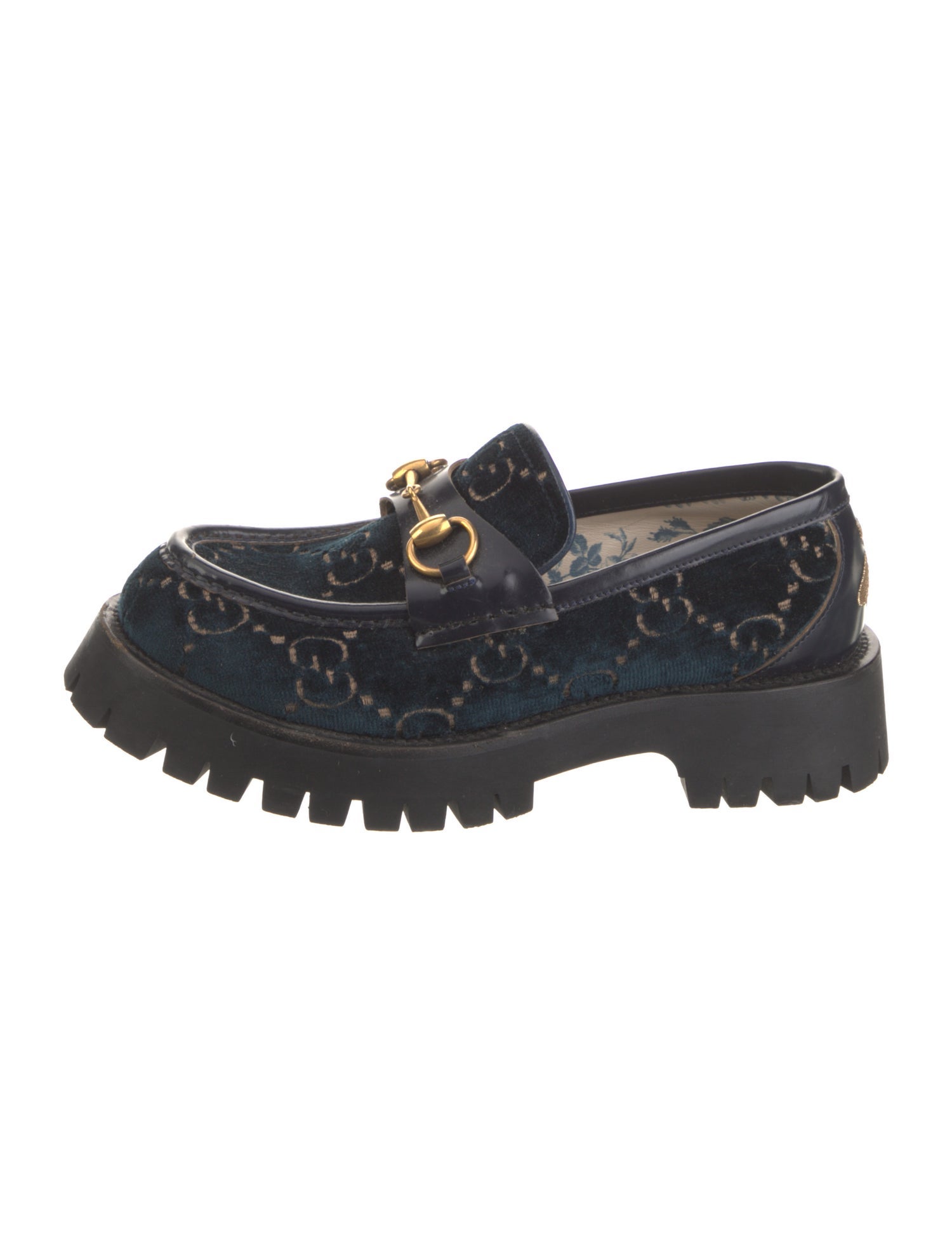 Gucci 1955 Horsebit Accent Velvet Loafers