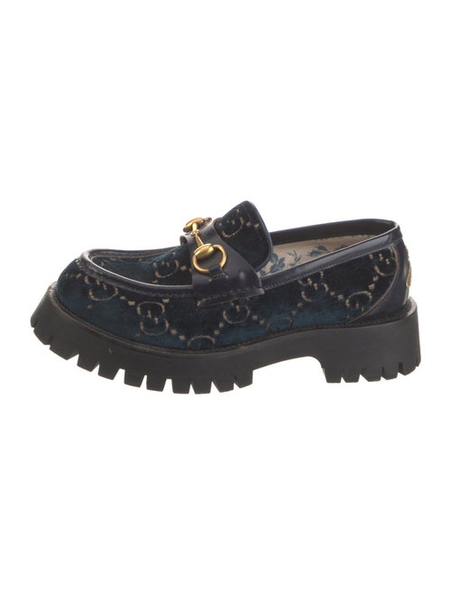 Gucci 1955 Horsebit Accent Velvet Loafers