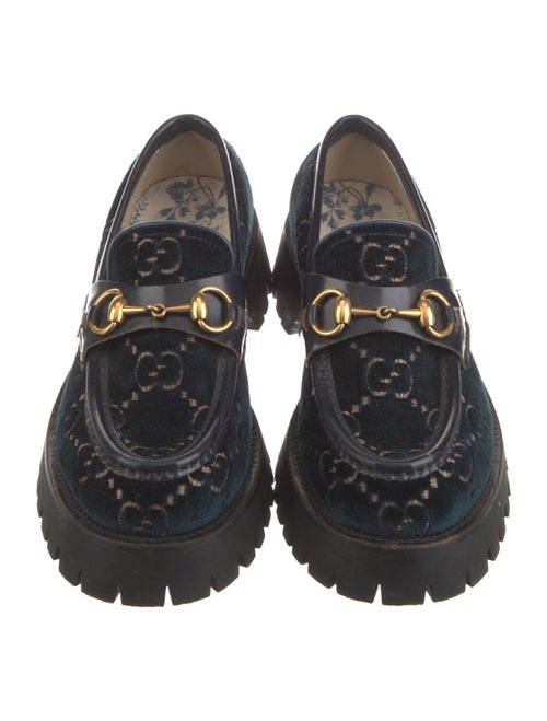 Gucci 1955 Horsebit Accent Velvet Loafers