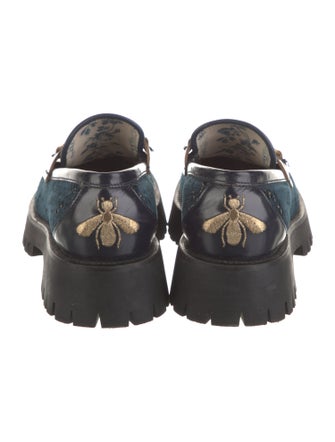 Gucci 1955 Horsebit Accent Velvet Loafers