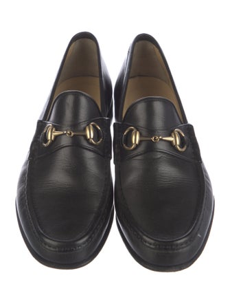 Gucci Horsebit Accent Leather Dress Loafers