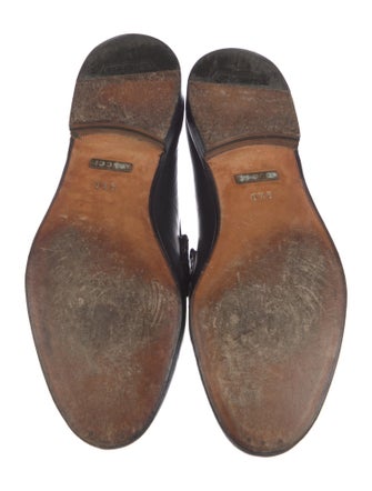 Gucci Horsebit Accent Leather Dress Loafers