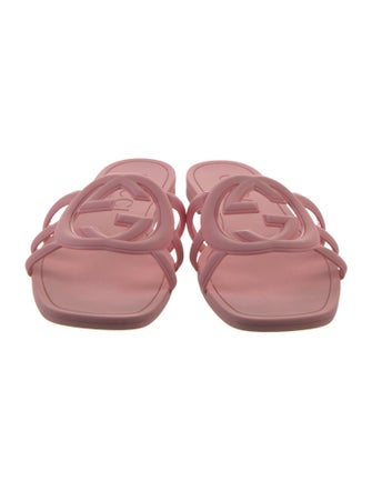 Gucci Interlocking G Logo Rubber Slides