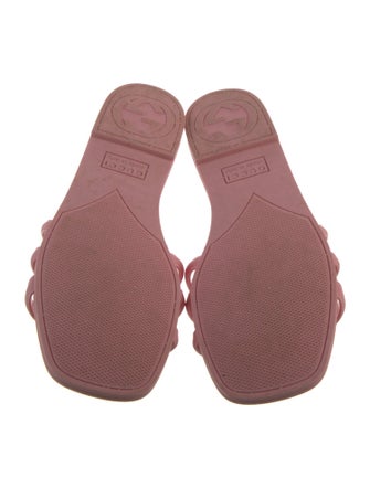 Gucci Interlocking G Logo Rubber Slides