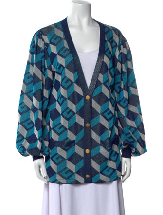 Gucci Printed V-Neck Sweater