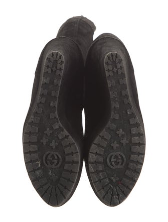Gucci Suede Fur Trim Boots