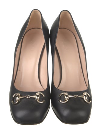 Gucci Horsebit Accent Leather Pumps