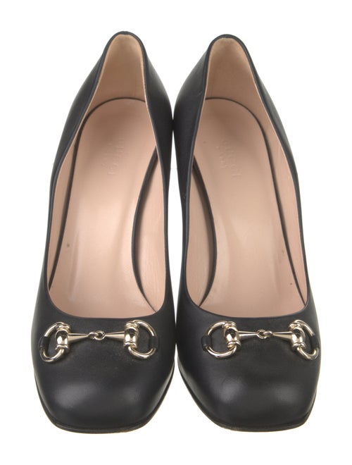 Gucci Horsebit Accent Leather Pumps